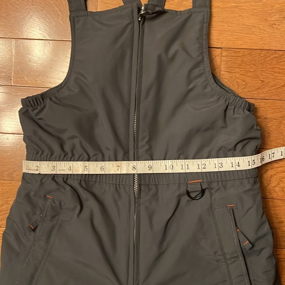 LANDS’ END KIDS SQUALL WATERPROOF INSULATED IRON KNEE SNOW BIBS-CADET GREY-16 - Picture 11 of 16